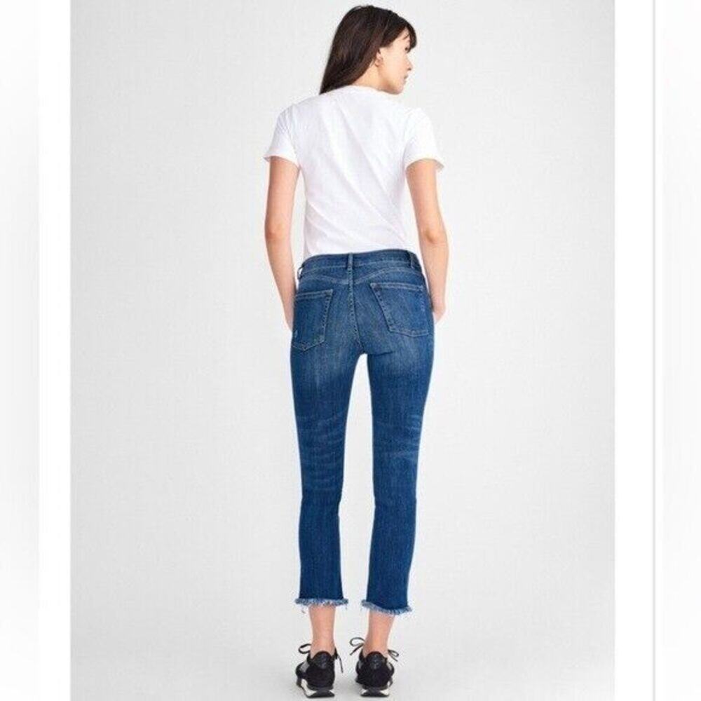 DL1961 Mara Ankle Mid Rise Instasculpt Straight Jean Womens Size 27 Relaxed Boho - Picture 3 of 12